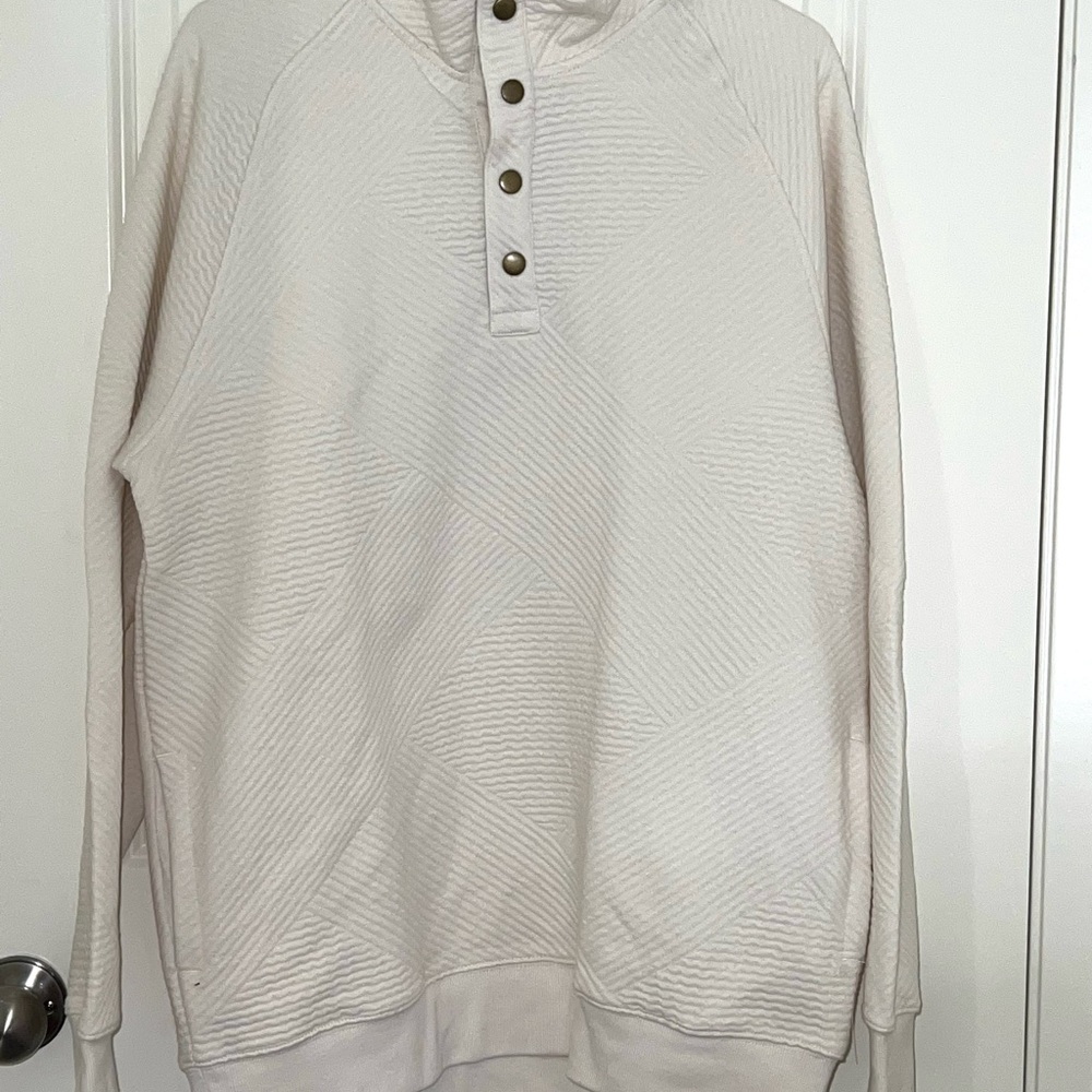 Target Men's Off-White Sweater with Button Accents